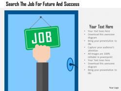 Search the job for future and success flat powerpoint design