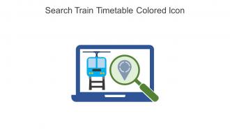 Search Train Timetable Colored Icon In Powerpoint Pptx Png And Editable Eps Format