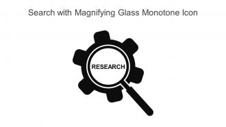 Search With Magnifying Glass Monotone Icon In Powerpoint Pptx Png And Editable Eps Format