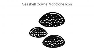 Seashell Cowrie Monotone Icon In Powerpoint Pptx Png And Editable Eps Format