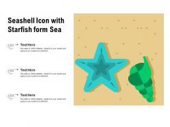 Seashell icon with starfish form sea