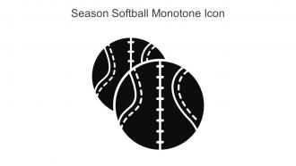Season Softball Monotone Icon In Powerpoint Pptx Png And Editable Eps Format