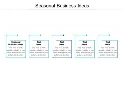 Seasonal business ideas ppt powerpoint presentation visual aids icon cpb