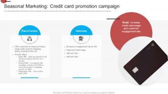 Seasonal Marketing Credit Card Promotion Campaign Introduction Of Effective Strategy SS V