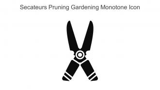 Secateurs Pruning Gardening Monotone Icon In Powerpoint Pptx Png And Editable Eps Format