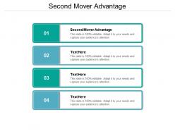 Second mover advantage ppt powerpoint presentation outline layout cpb