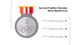 Second position olympic silver medal icon