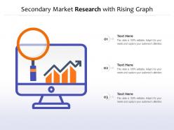 Secondary market research with rising graph