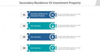 Secondary residence vs investment property ppt powerpoint presentation summary cpb