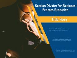Section divider for business process execution