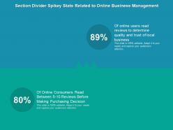 Section divider spikey stats related to online business management