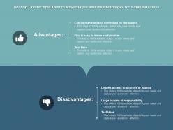 Section divider split design advantages and disadvantages for small business