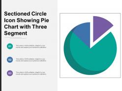 Sectioned circle icon showing pie chart with three segment