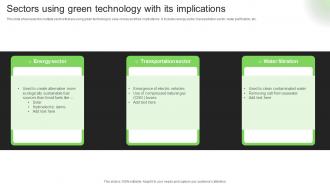 Sectors Using Green Technology With Its Implications