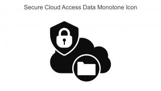 Secure Cloud Access Data Monotone Icon In Powerpoint Pptx Png And Editable Eps Format
