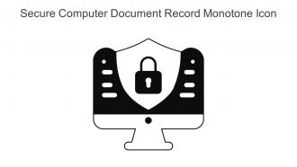 Secure Computer Document Record Monotone Icon In Powerpoint Pptx Png And Editable Eps Format