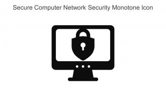 Secure Computer Network Security Monotone Icon In Powerpoint Pptx Png And Editable Eps Format