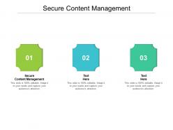Secure content management ppt powerpoint presentation gallery infographic template cpb