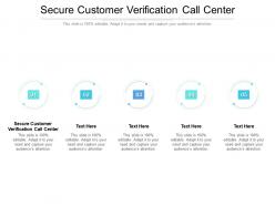 Secure customer verification call center ppt powerpoint presentation file tips cpb
