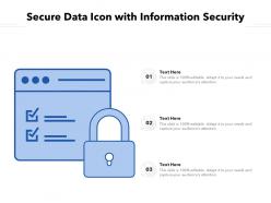 Secure data icon with information security