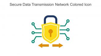 Secure Data Transmission Network Colored Icon In Powerpoint Pptx Png And Editable Eps Format