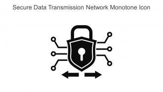Secure Data Transmission Network Monotone Icon In Powerpoint Pptx Png And Editable Eps Format