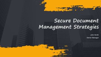 Secure Document Management Strategies PPT Mockup AT