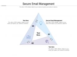 Secure email management ppt powerpoint presentation professional format ideas cpb