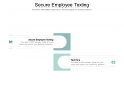 Secure employee texting ppt powerpoint presentation styles design templates cpb