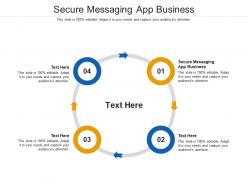 Secure messaging app business ppt powerpoint presentation infographics ideas cpb