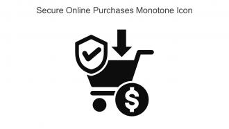Secure Online Purchases Monotone Icon In Powerpoint Pptx Png And Editable Eps Format