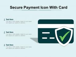 Secure payment icon with card