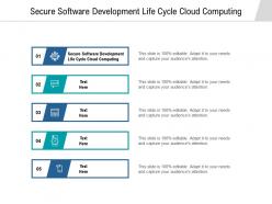 Secure software development life cycle cloud computing ppt powerpoint presentationmodel brochure cpb