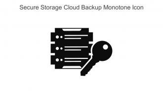 Secure Storage Cloud Backup Monotone Icon In Powerpoint Pptx Png And Editable Eps Format