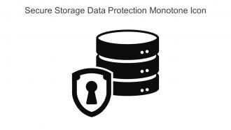 Secure Storage Data Protection Monotone Icon In Powerpoint Pptx Png And Editable Eps Format