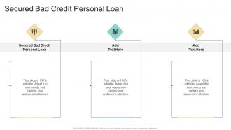 Secured Bad Credit Personal Loan In Powerpoint And Google Slides Cpb