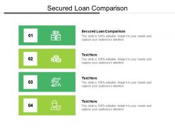 Secured loan comparison ppt powerpoint presentation show infographics cpb