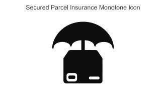 Secured Parcel Insurance Monotone Icon in powerpoint pptx png and editable eps format