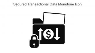 Secured Transactional Data Monotone Icon In Powerpoint Pptx Png And Editable Eps Format
