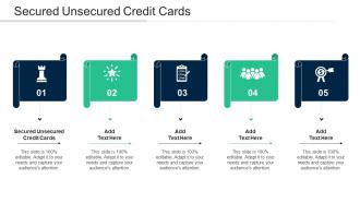 Secured Unsecured Credit Cards Ppt Powerpoint Presentation Pictures Inspiration Cpb