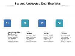 Secured unsecured debt examples ppt powerpoint presentation icon summary cpb