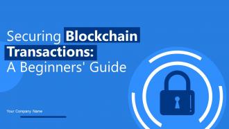 Securing Blockchain Transactions A Beginners Guide BCT CD V