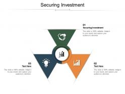 Securing investment ppt powerpoint presentation model infographics cpb