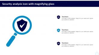 Security Analysis Icon With Magnifying Glass