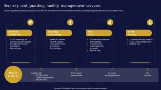 Security And Guarding Facility Management Services Facilities Management And Maintenance Company