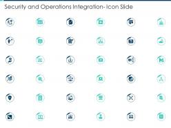 Security and operations integration icon slide ppt elements