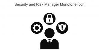Security And Risk Manager Monotone Icon In Powerpoint Pptx Png And Editable Eps Format