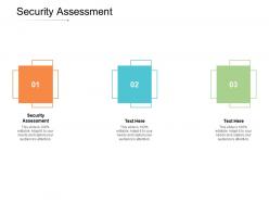 Security assessment ppt powerpoint presentation summary ideas cpb