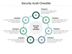 Security audit checklist ppt powerpoint presentation show skills cpb