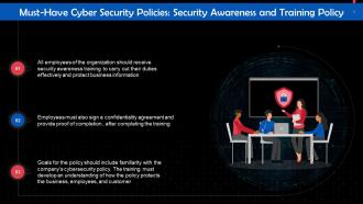 Security Awareness And Training Policy Training Ppt